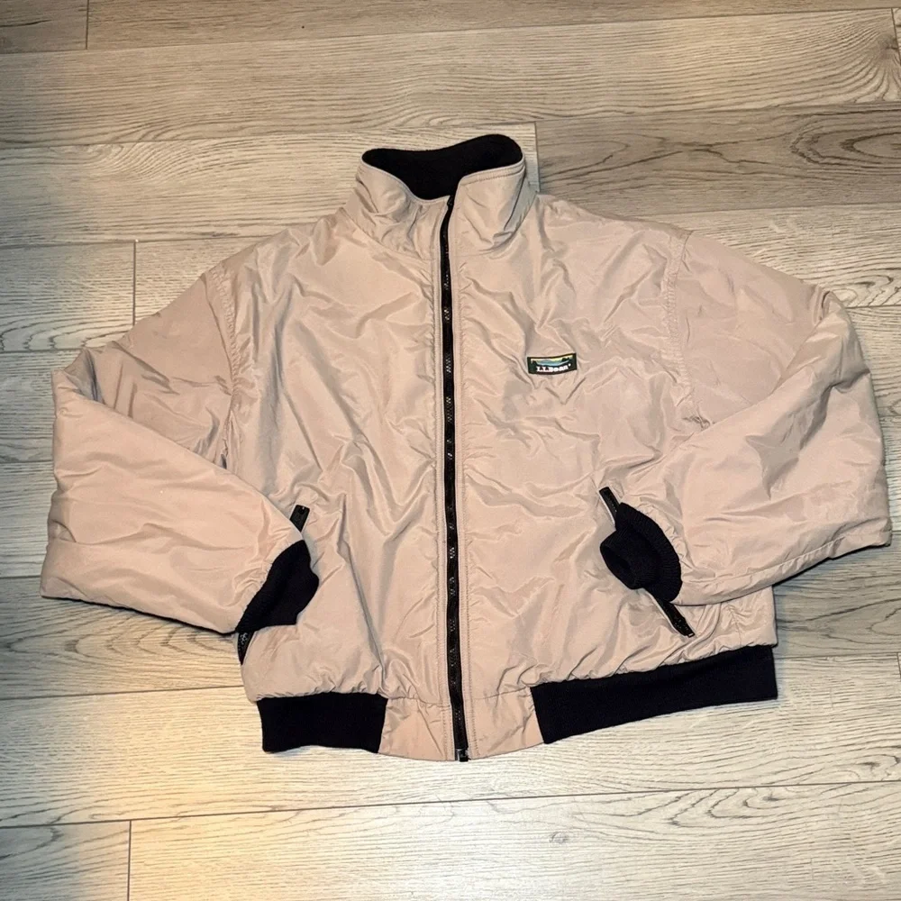 Vintage L.L. Bean Warm Up Jacket 5941 Men’s Small Nylon Fleece Lined USA 90s